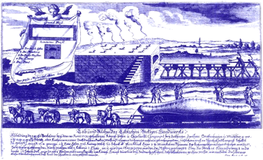 German stollen bread oven used to bake a 1.8 ton Christmas Stollen for August the Strong in 1730
