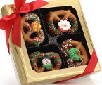 Christmas Chocolate Gourmet Pretzel Twists - Box of 12
