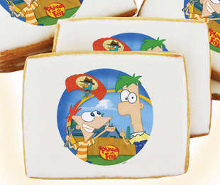 Phineas  Ferb Birthday Cake on Phineas And Ferb Agent P Arrives Photo Cookie Cgfp 32945 Med Jpg