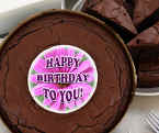 Birthday Brownie Cake - Pink Daisy