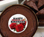 Birthday Brownie Cake - Roses