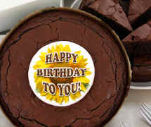 Birthday Brownie Cake - Sunflower