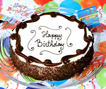 Black and White Birthday Cake