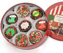 Christmas Tin of 16 Decorated Oreos