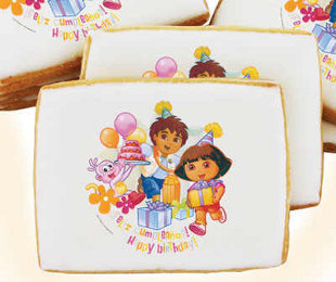 Dora the Explorer Feliz Cumpleanos Cookies