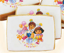 Dora the Explorer Feliz Cumpleanos Cookies