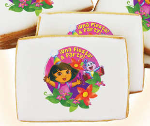 Dora the Explorer Fiesta Flowers Cookies