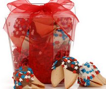 Patriotic Fortune Cookies - Take Out Pail of 6