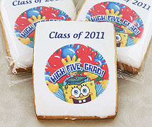SpongeBob High Five Grad Cookie
