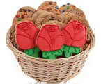Red Roses Cookie Gift Basket