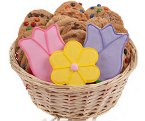 Tulips & Daisy Cookie Gift Basket