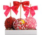 Valentine Caramel Chocolate Gourmet Apple - Set of 3