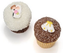 Wedding Belgian Chocolate Gourmet "Devil Style" Cupcakes - 6 Pk