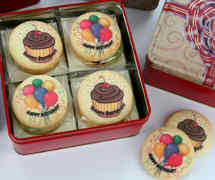 Birthday Shortbread Cookies with Cupcake Birthday Shortbread Cookies with Cupcake
