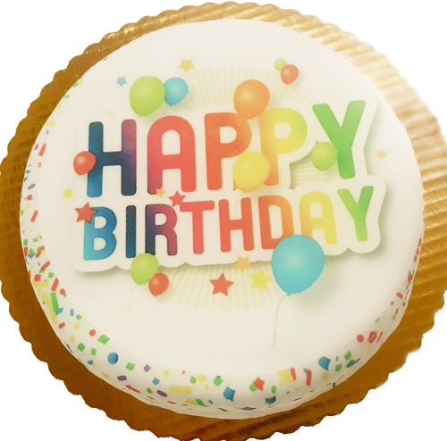 Rolled Fondant Birthday Cake